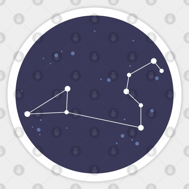 Leo Constellation Sticker by aglomeradesign